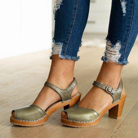 Orange Peep Toe Casual Sandals