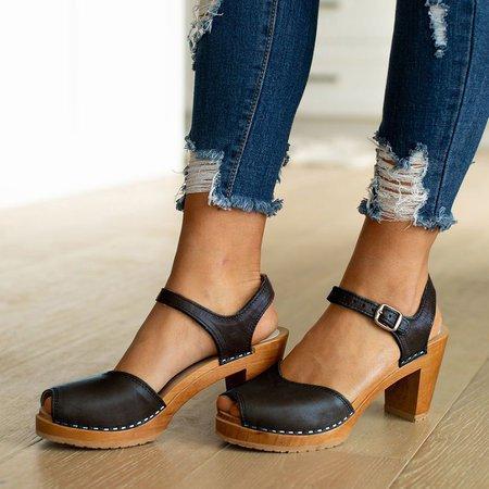 Orange Peep Toe Casual Sandals