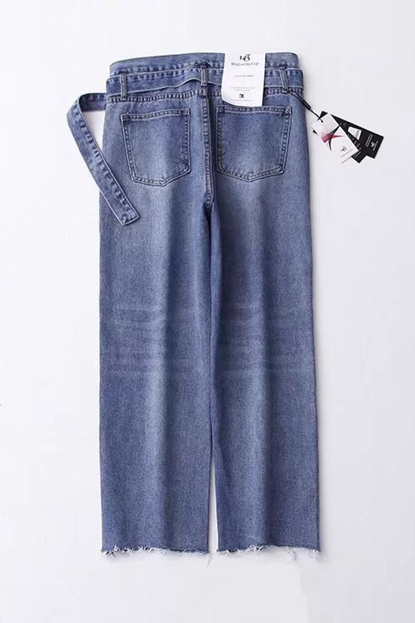 Outdoor Belt Wide Leg Jeans