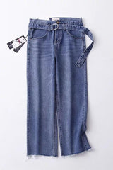 Outdoor Belt Wide Leg Jeans