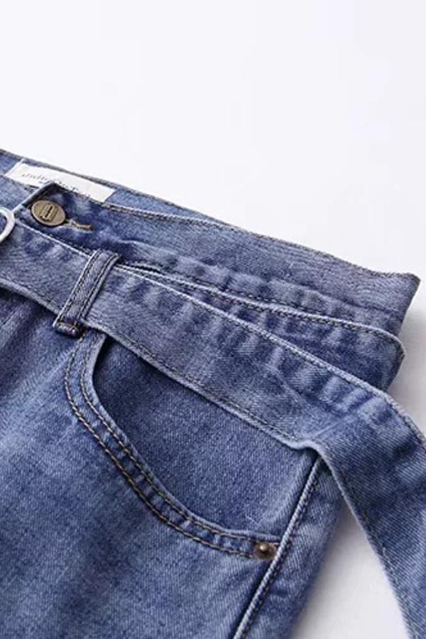 Outdoor Belt Wide Leg Jeans