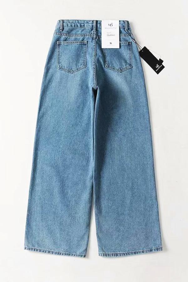 Outdoor High-waisted Straight Jeans