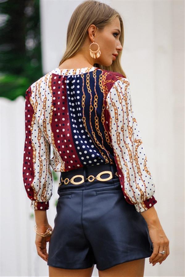 Paisley Three Quarter Length Sleeve Shirt