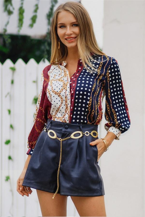 Paisley Three Quarter Length Sleeve Shirt