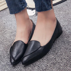 Plain Flat Point Toe Date Comfort Flats