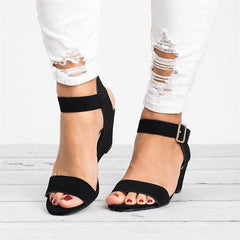 Plus Size Wedges Adjustable Buckle Wedge Sandals