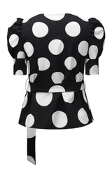 Polka Dot Belt Slim T-shirt