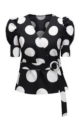 Polka Dot Belt Slim T-shirt