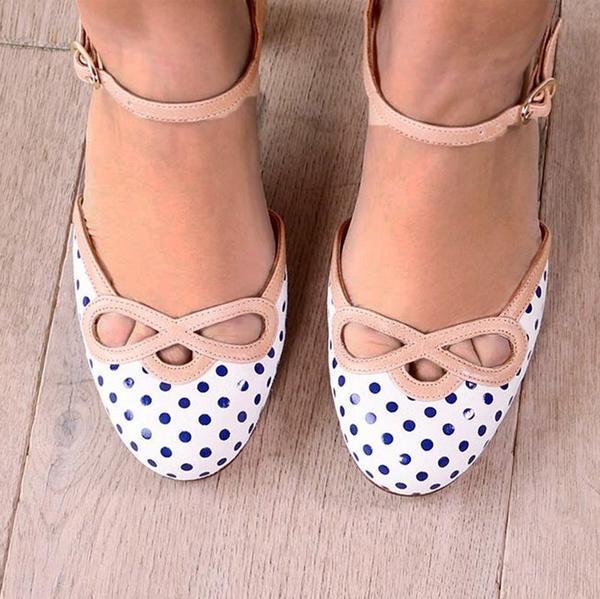 Polka Dot Hollow High Heel Sandals