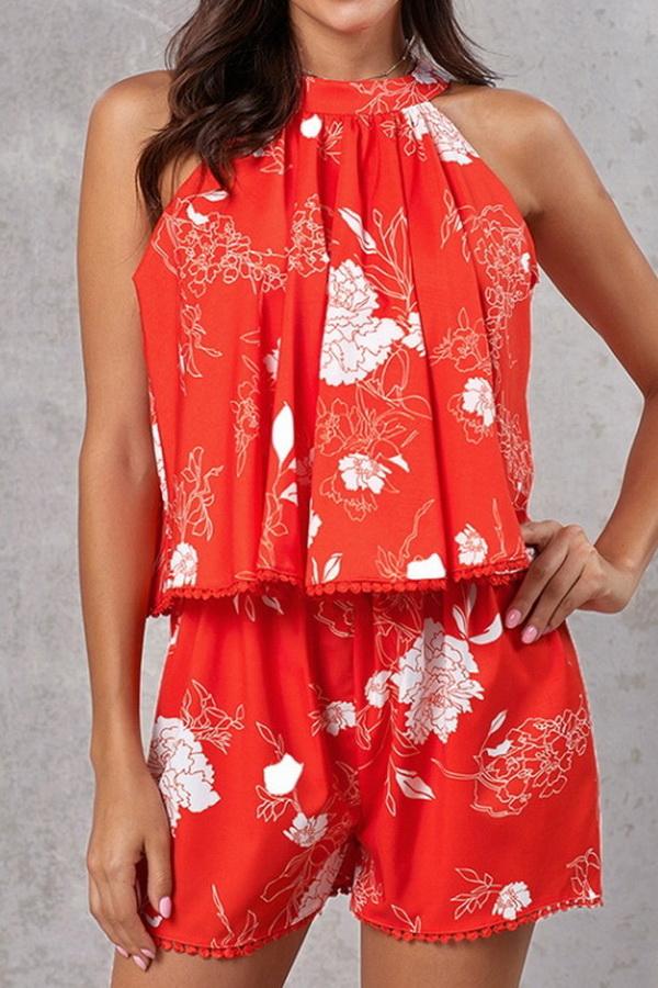 Polka-dot Loose Casual Jumpsuits