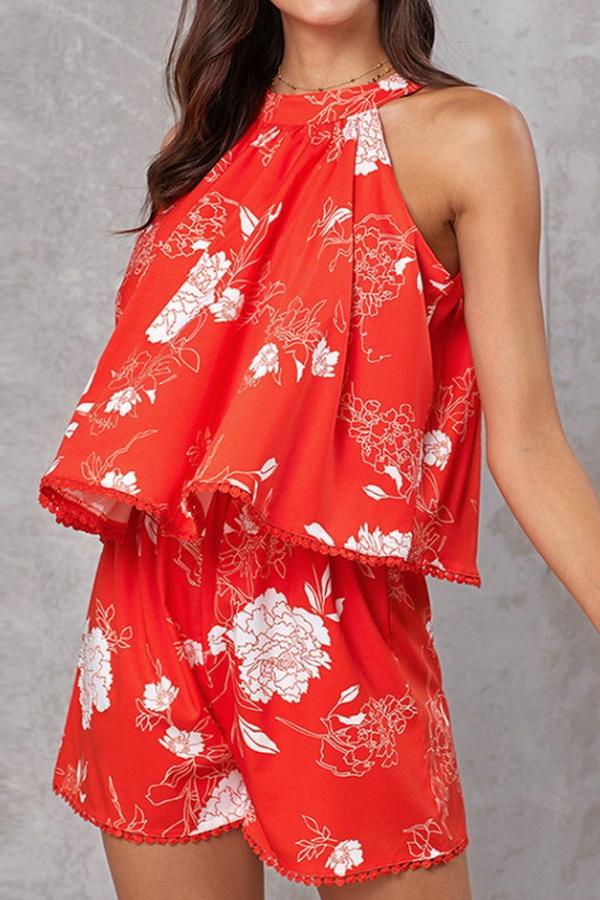 Polka-dot Loose Casual Jumpsuits