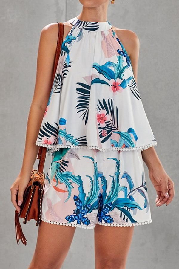 Polka-dot Loose Casual Jumpsuits