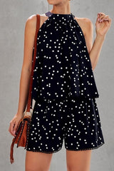 Polka-dot Loose Casual Jumpsuits