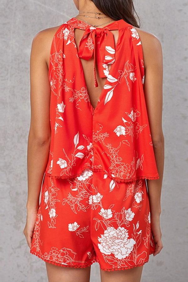 Polka-dot Loose Casual Jumpsuits