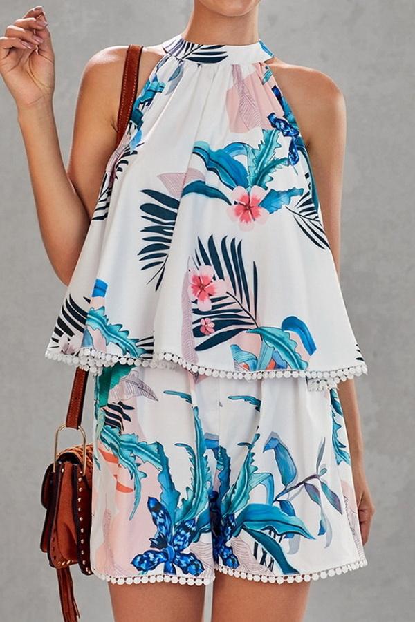 Polka-dot Loose Casual Jumpsuits