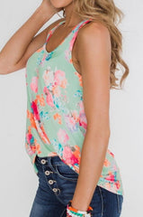 Printed T-shirt With Round Collar