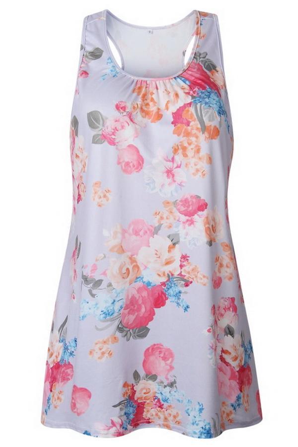 Printed T-shirt With Round Collar