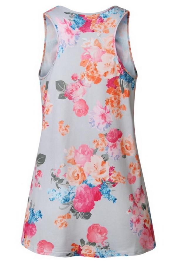 Printed T-shirt With Round Collar