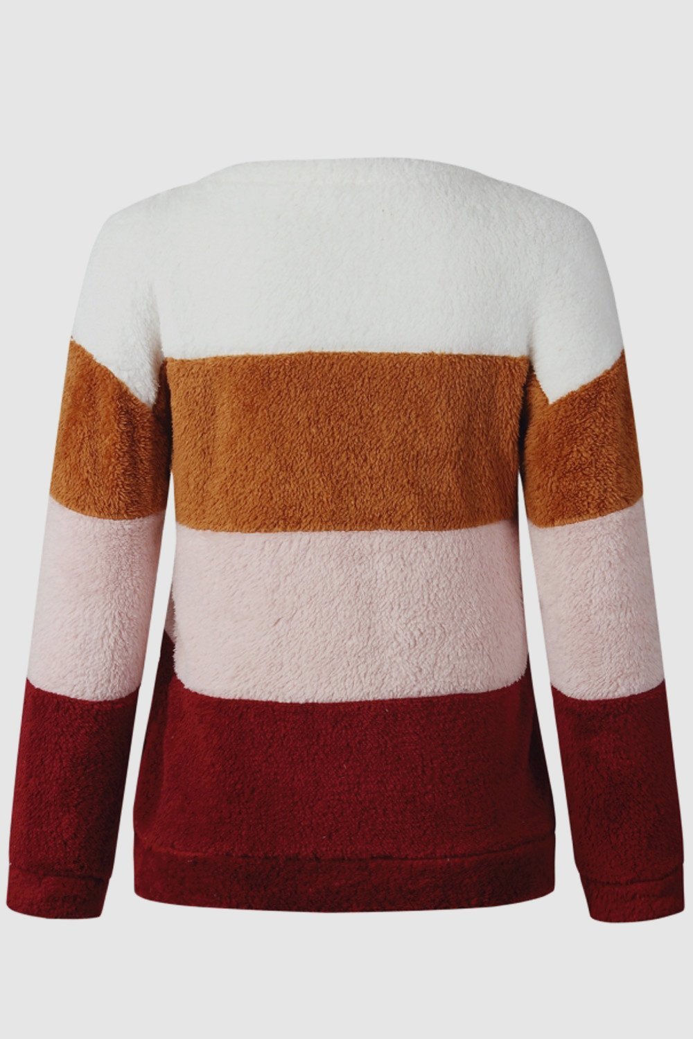 Puffy Color Block Slim Sweatshirt