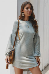 Right On Time Sweater Dress - Gray