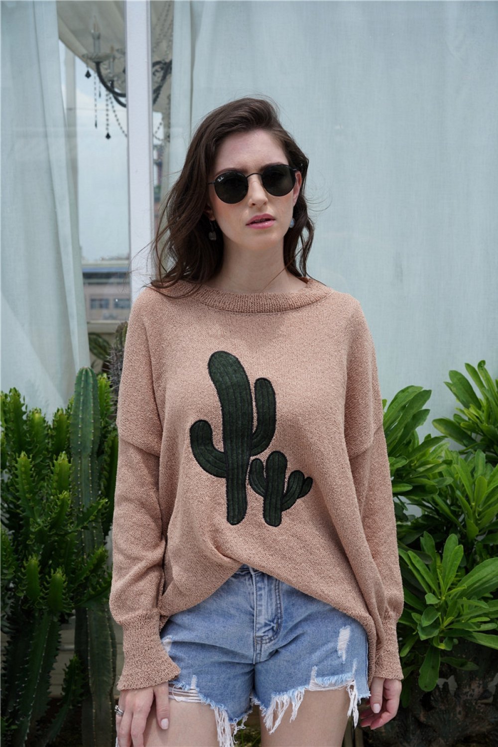 Round Neck Drop Shoulder Sweater