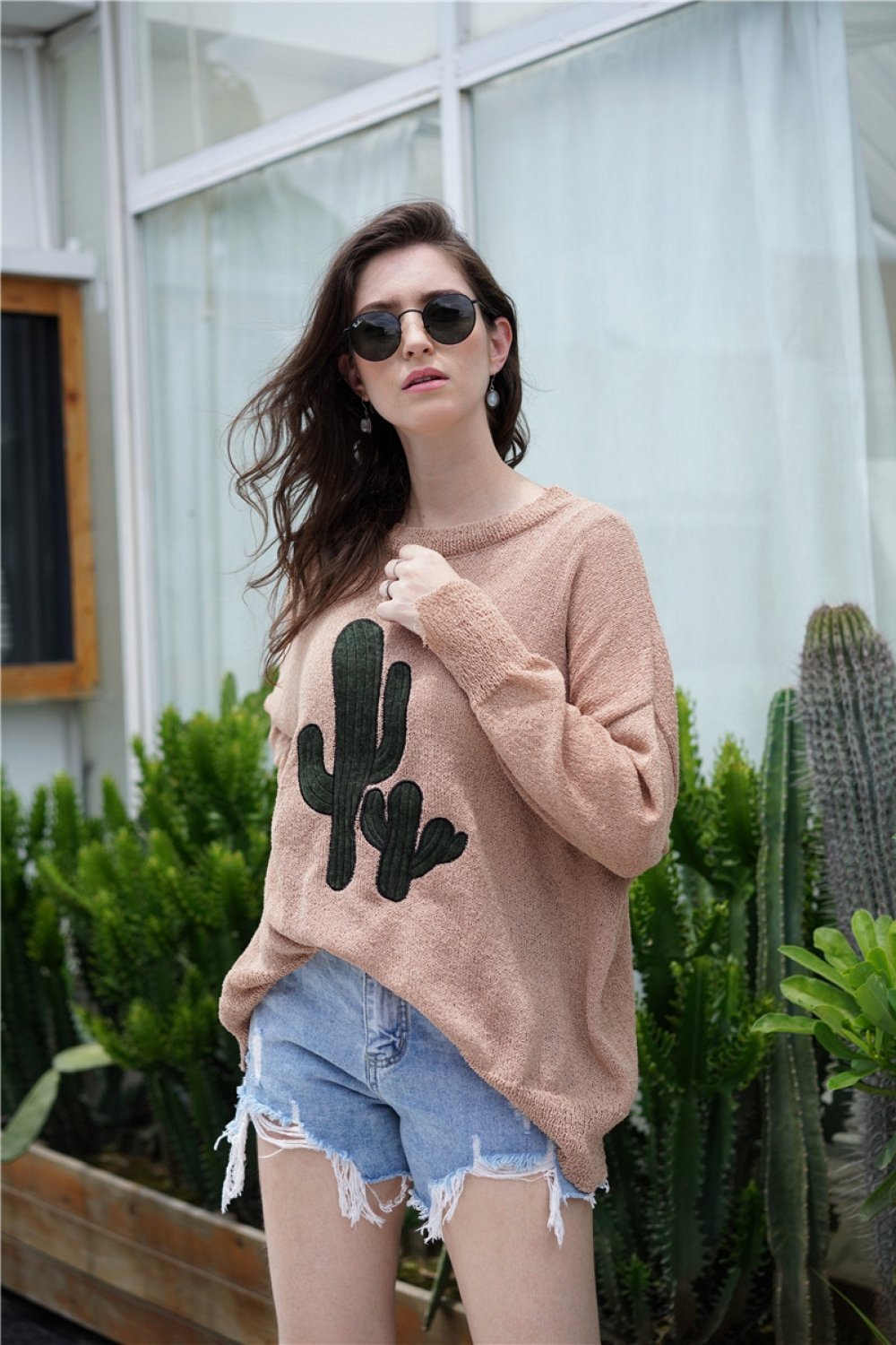 Round Neck Drop Shoulder Sweater