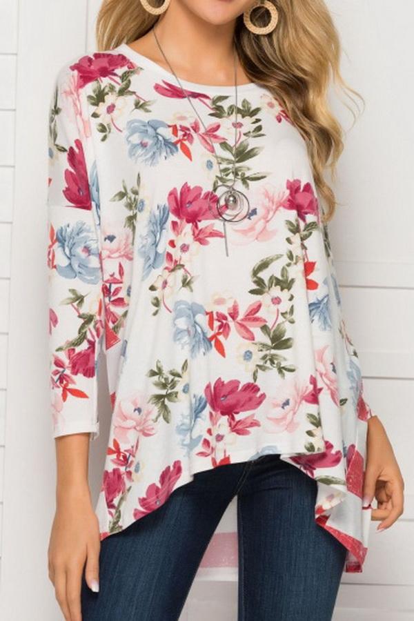 Round Neck Loose Stripe Long Sleeve