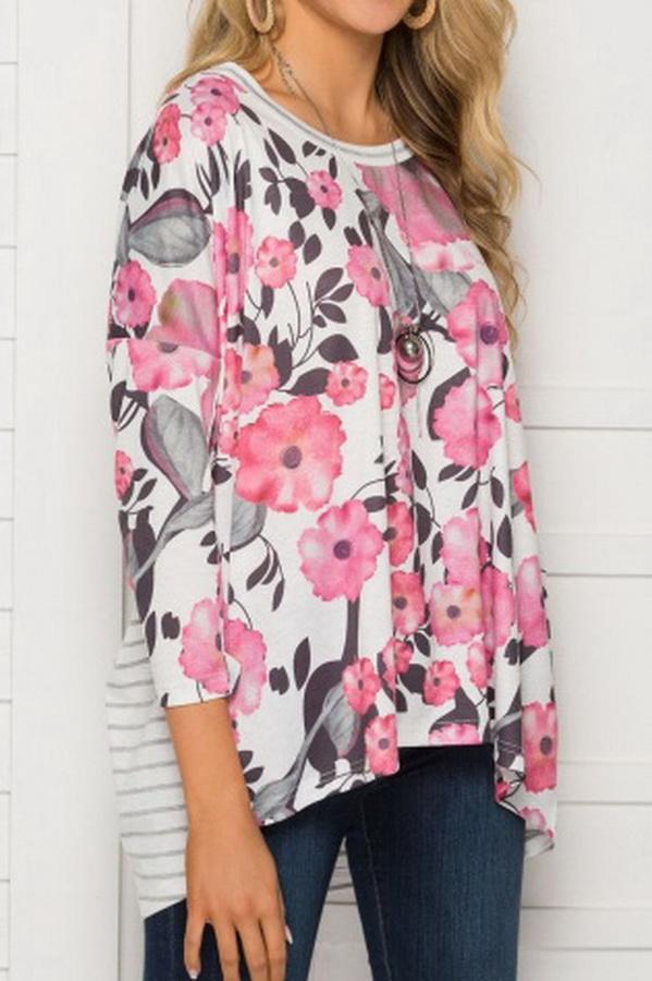 Round Neck Loose Stripe Long Sleeve