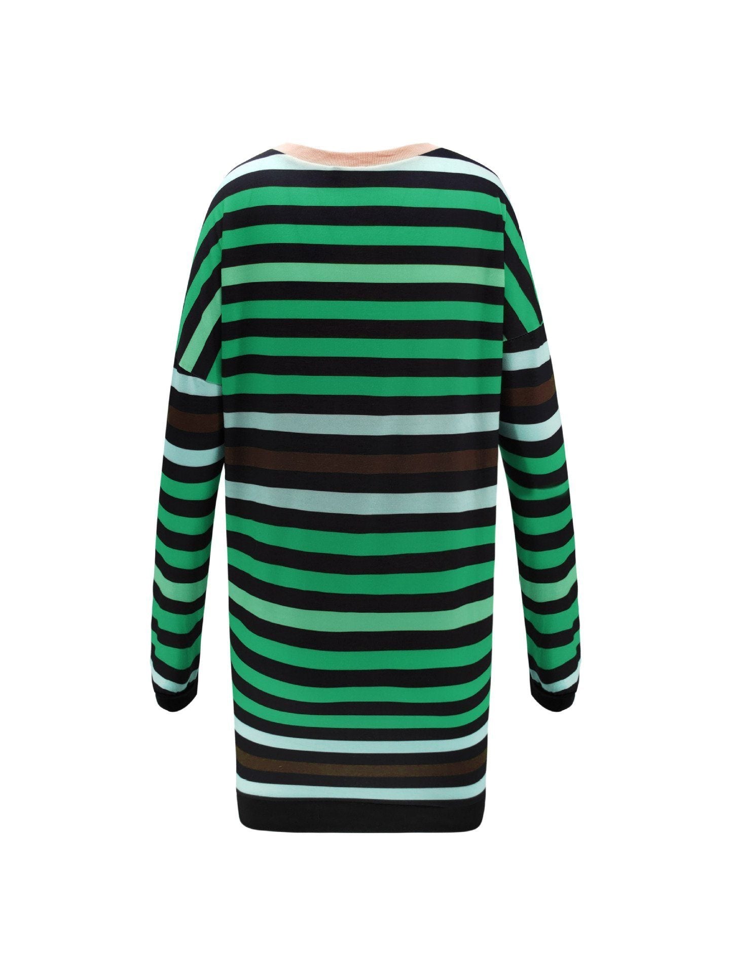 Round Neck Striped Loose Dress