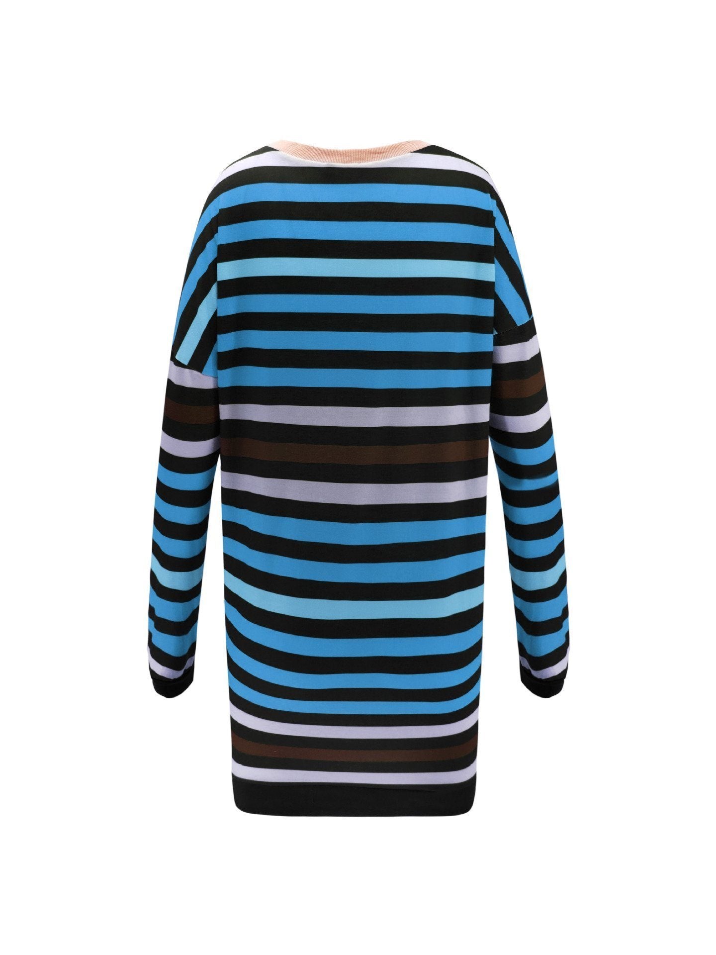 Round Neck Striped Loose Dress