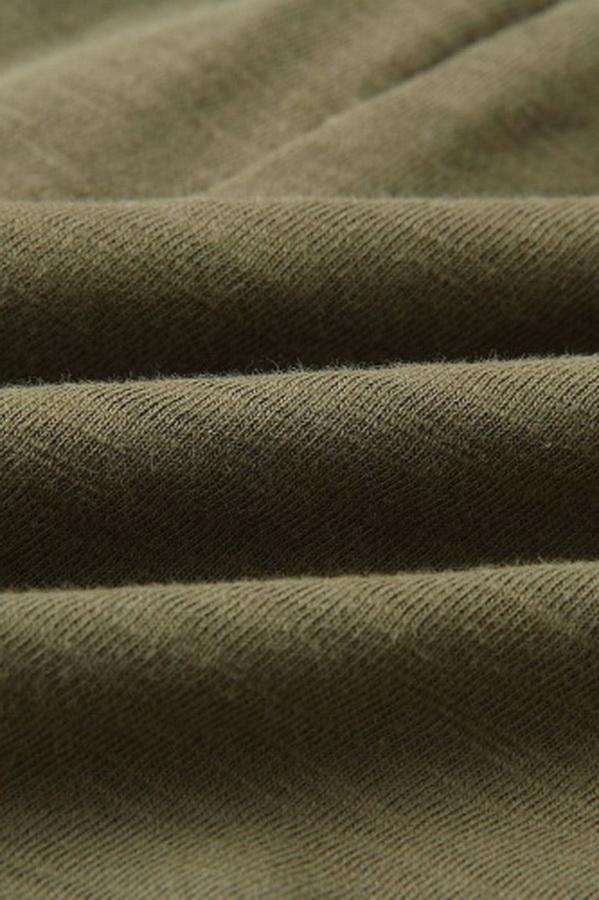 Round-necked Pocket Drawstring Waist Jumpsuit