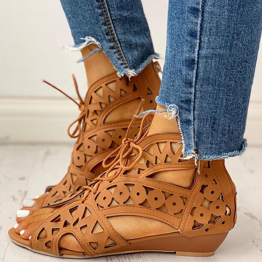 Shoelaces Gladiator Leisure Boot Sandals