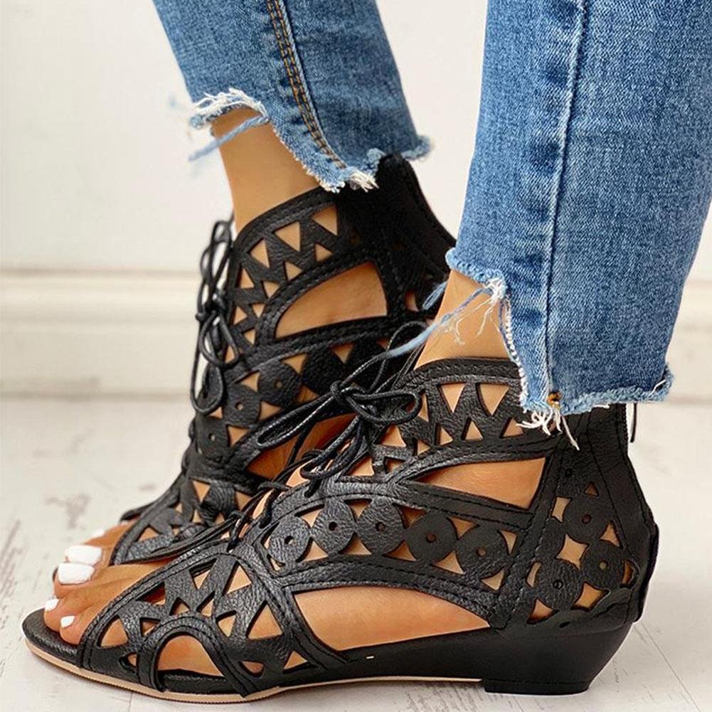 Shoelaces Gladiator Leisure Boot Sandals