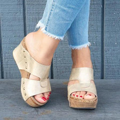 Shoes Platform Slippers Wedge Beach Flip Flops High Heel Slippers