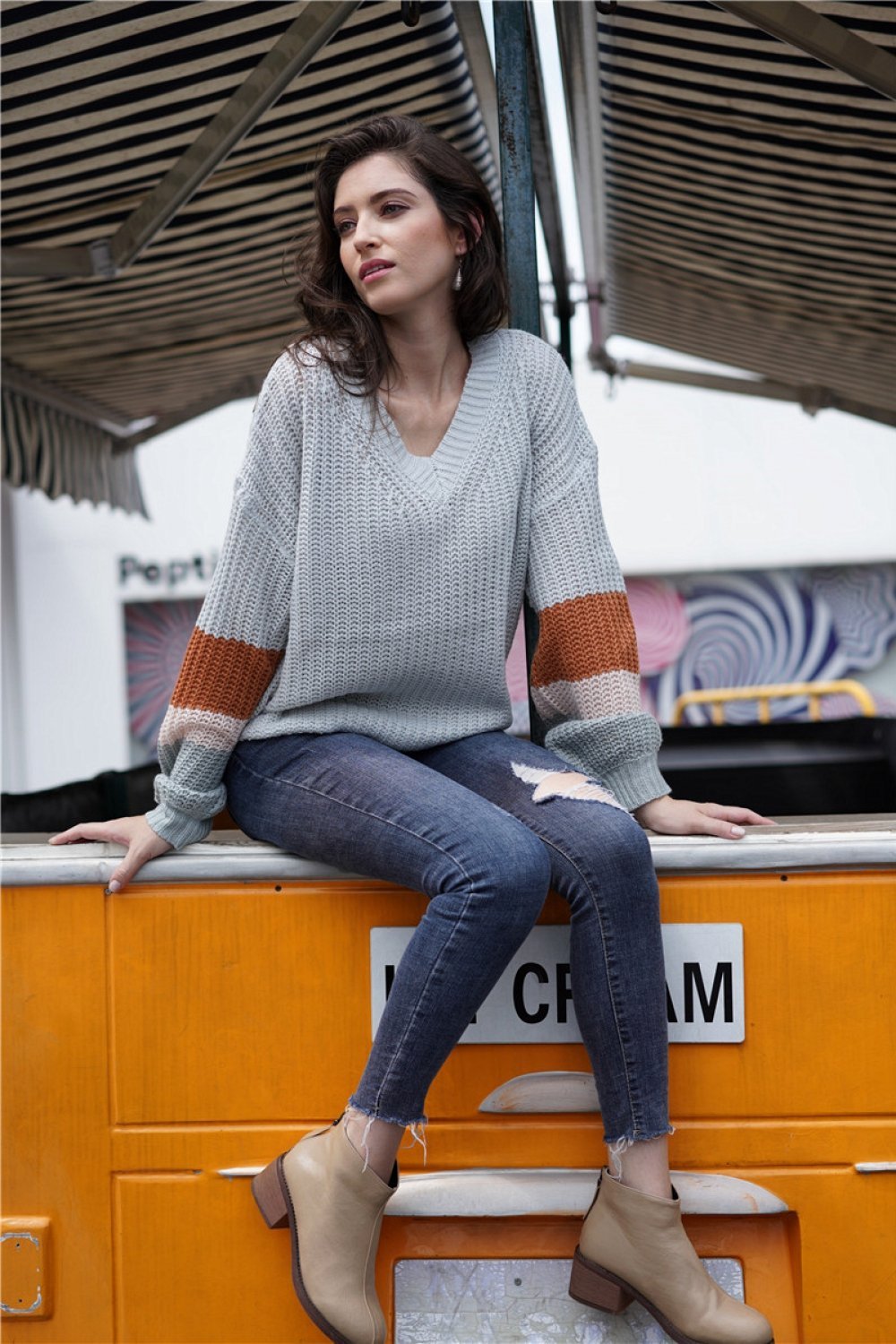 Simple Round Neck Loose Sweater