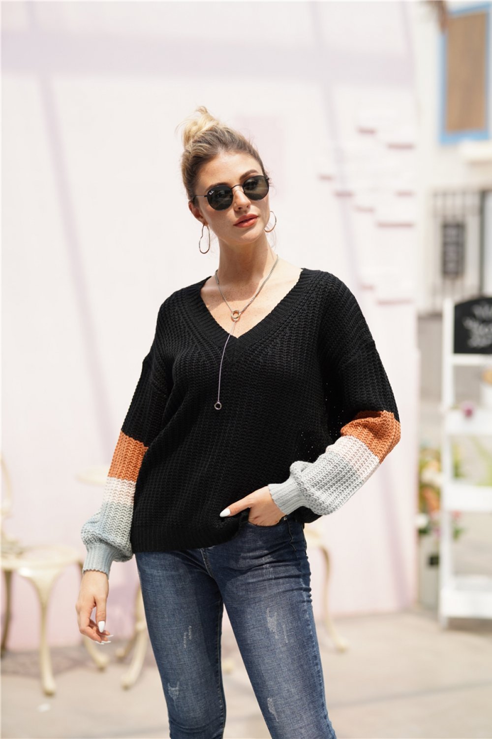 Simple Round Neck Loose Sweater