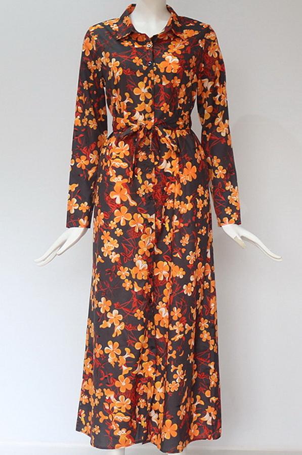 Off-shoulder Three Quarter Length Sleeve High-waist Split Dress