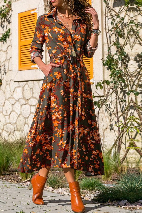 Off-shoulder Three Quarter Length Sleeve High-waist Split Dress