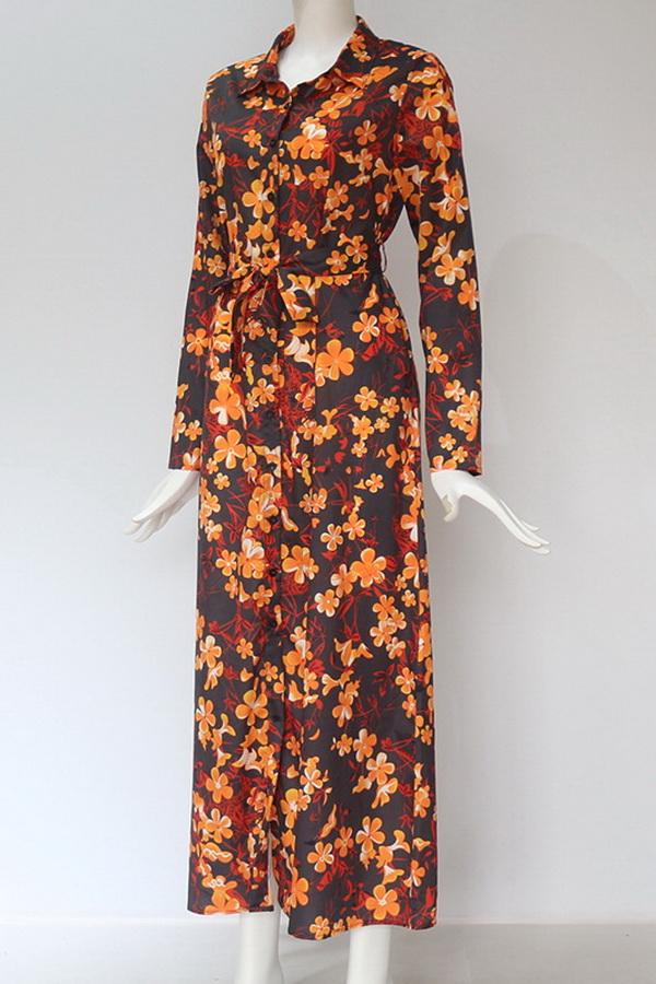 Off-shoulder Three Quarter Length Sleeve High-waist Split Dress