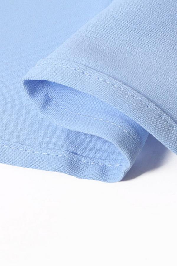 Sleeveless V-neck Single-button Pure-color Blouse