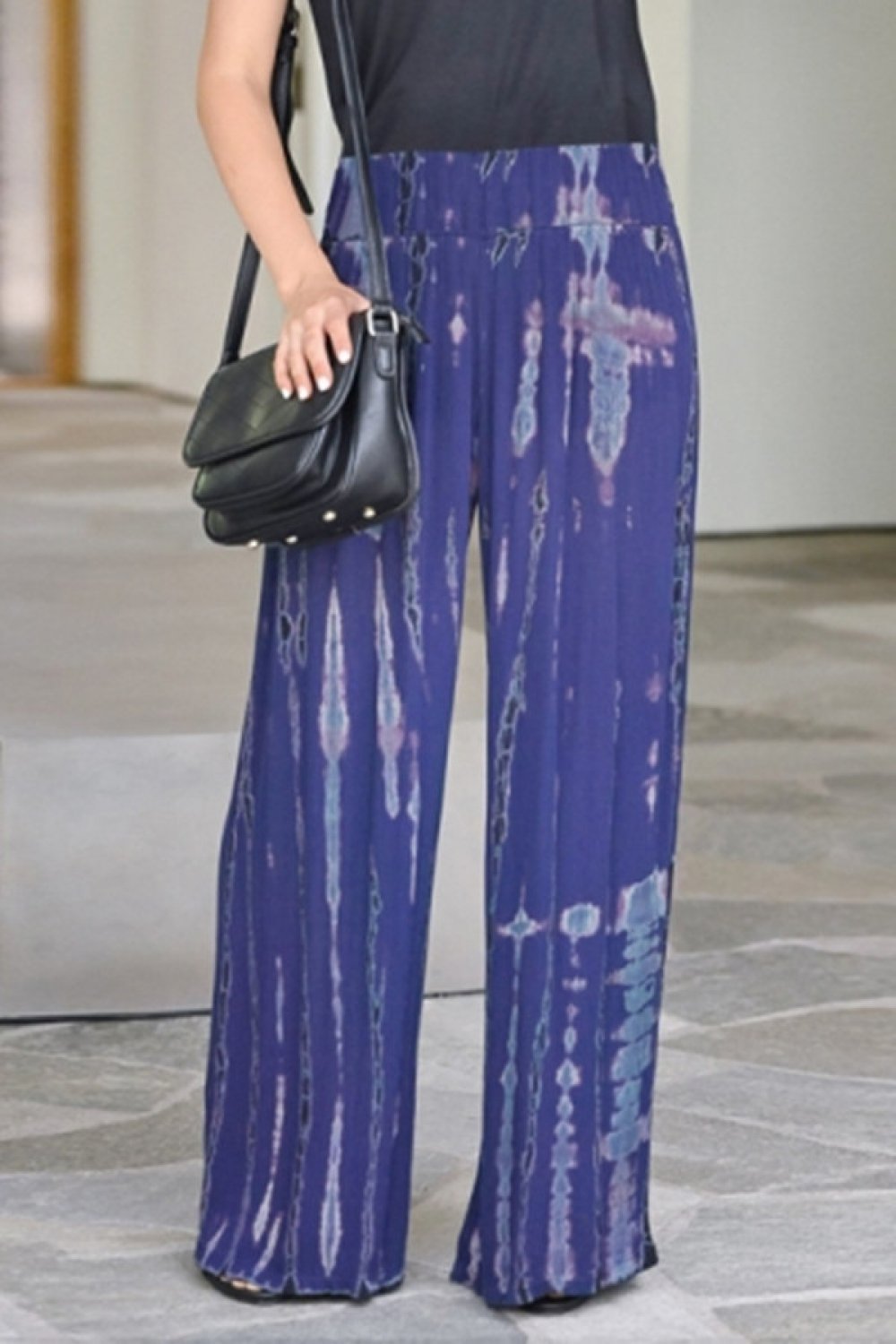 Tie-dyed Printed Wide Legs Pants