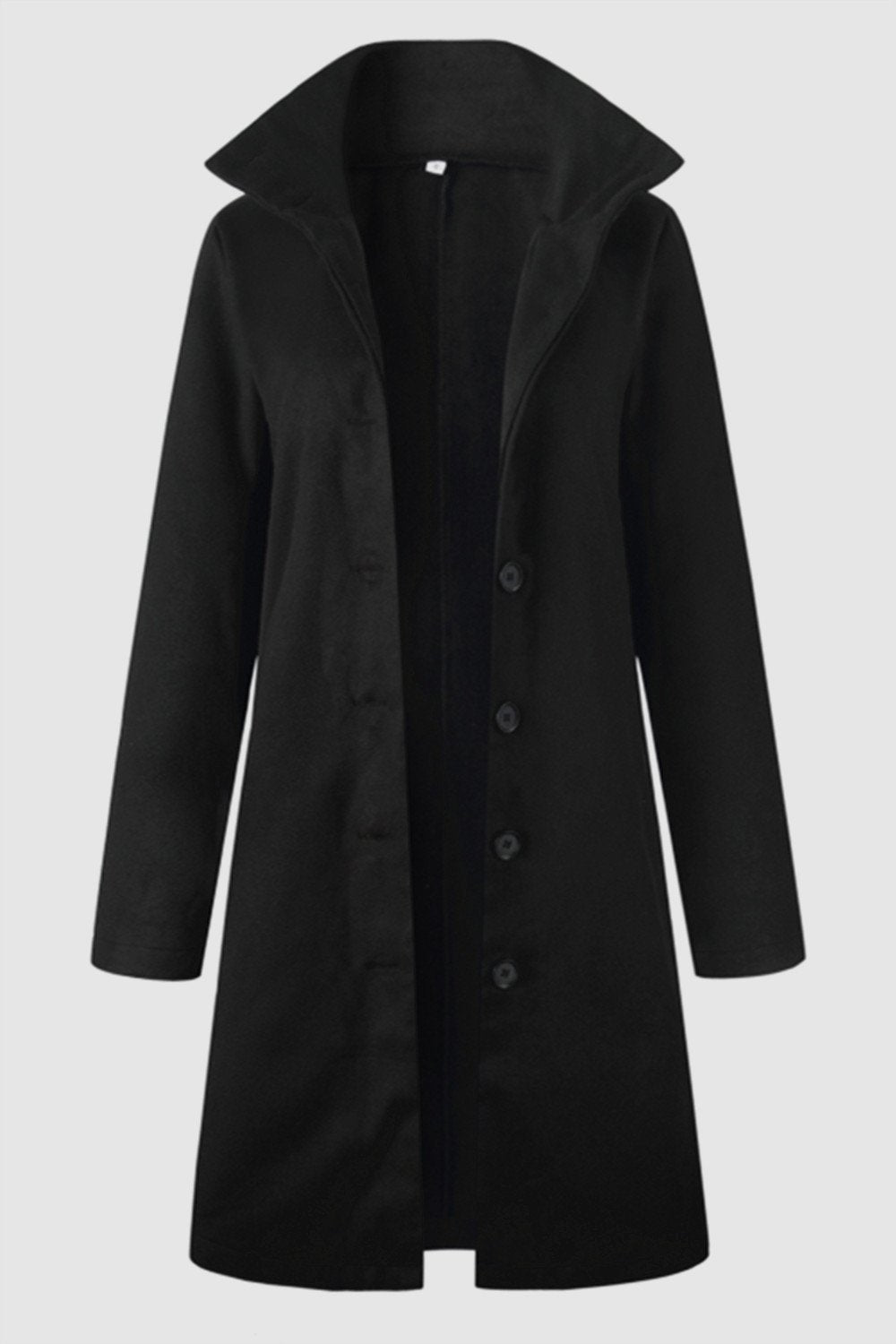 Turn-down Collar Single Breasted Coat