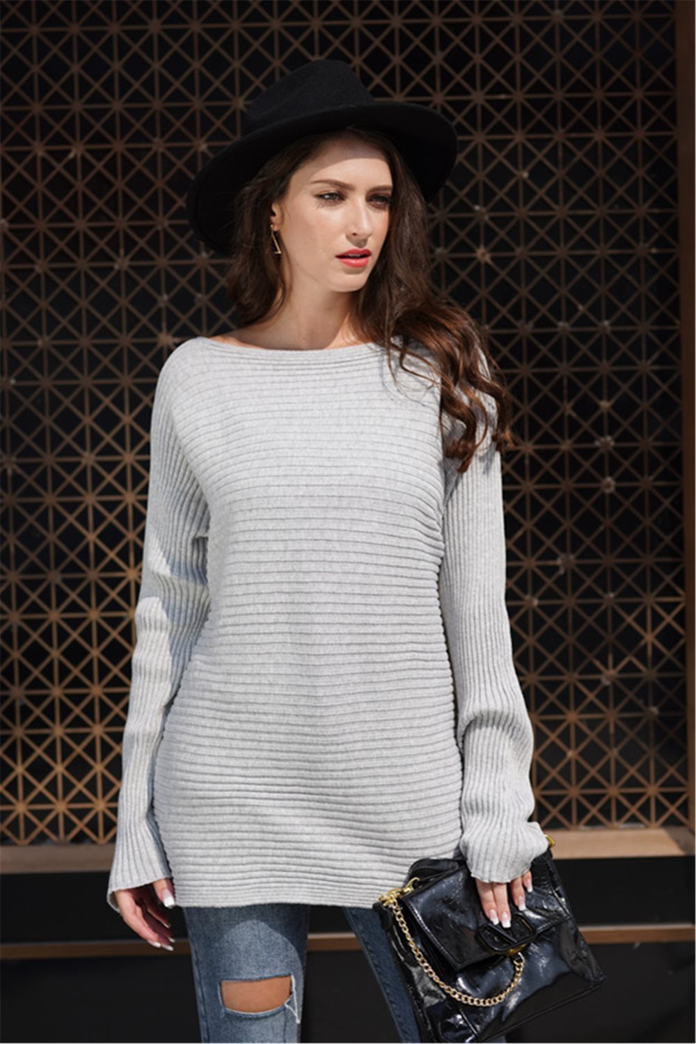 Under The Weather Knit Sweater - Black