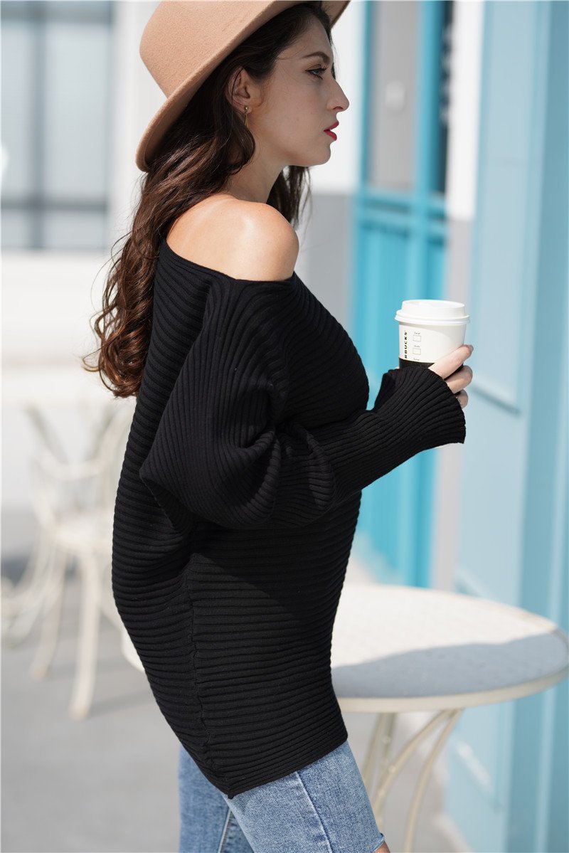 Under The Weather Knit Sweater - Black