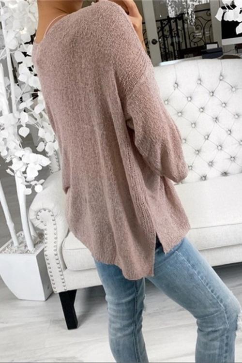 V Neck Casual Sweater