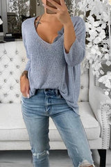 V Neck Casual Sweater