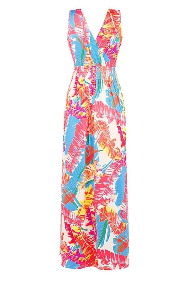 Printing Condole Belt Dress