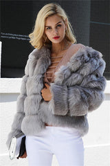 Vintage Fluffy Faux Fur Coat
