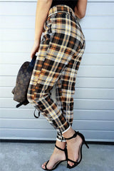 Vintage Plaid Harem Pants