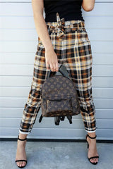 Vintage Plaid Harem Pants